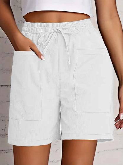 Dame afslappede shorts med strækbart bånd og praktiske sidelommer Stilla
