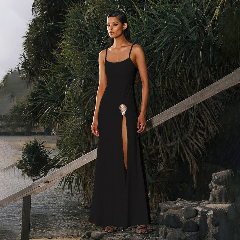 Dame Elegant Højt split Maxikjole Stilla 1751515739