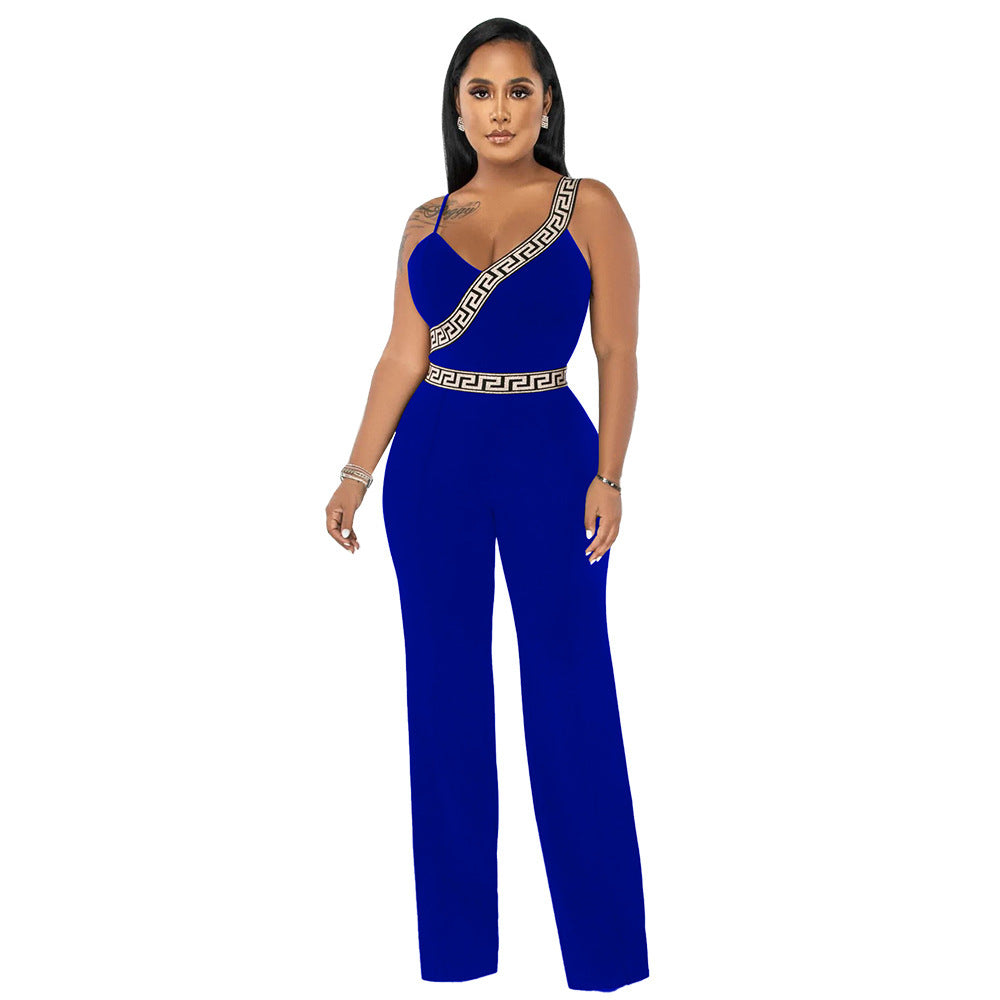 Dame elegant jumpsuit med glamourøst design og justerbar strop Stilla