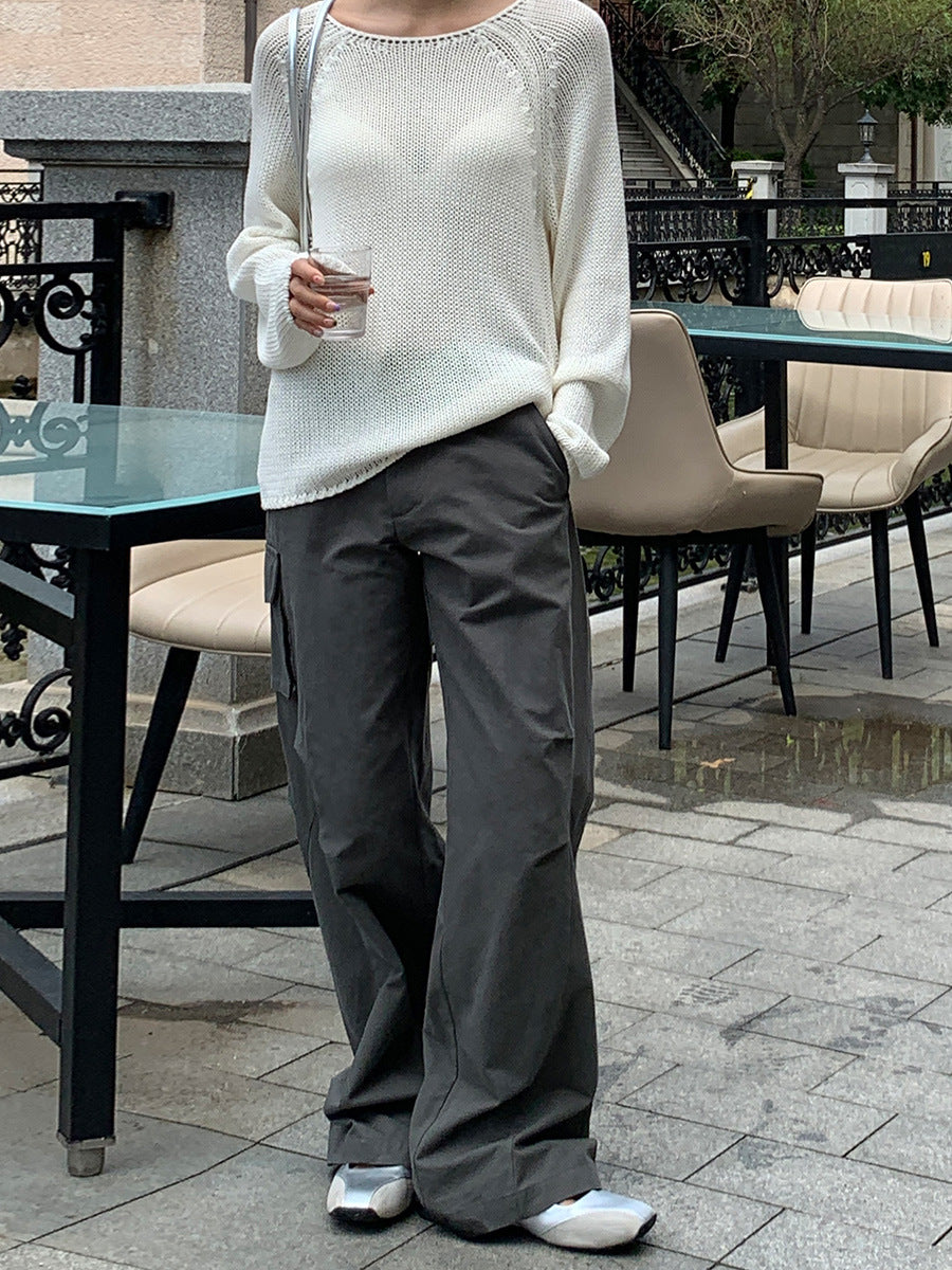 Dame afslappede Cargo-bukser med høj talje og praktiske sidelommer Stilla