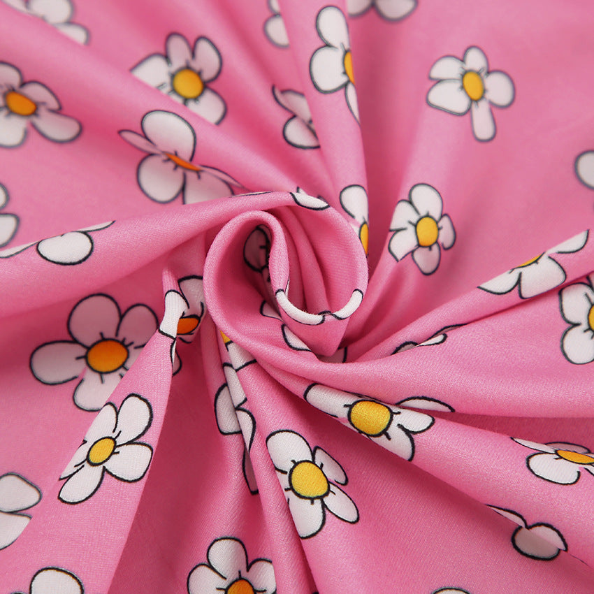 Dame afslappet lounge-sæt med blomster mønster og cropped top Stilla