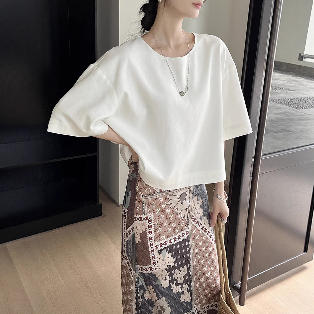 Dame afslappet oversized bluse med variable knude detaljer Stilla