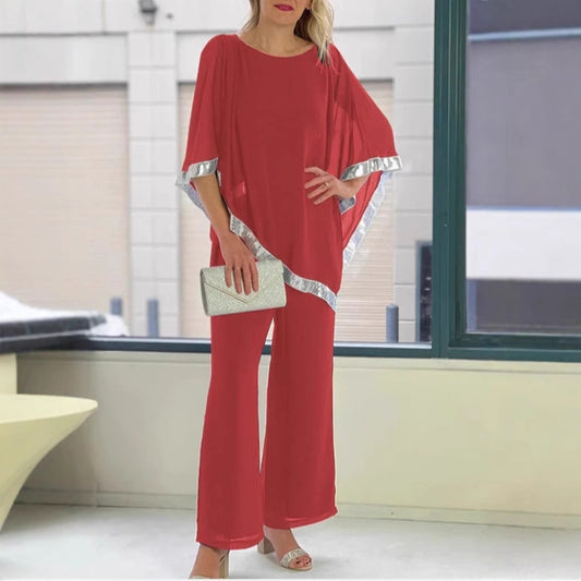 Dame Elegant Chiffon To-delt Sæt Stilla