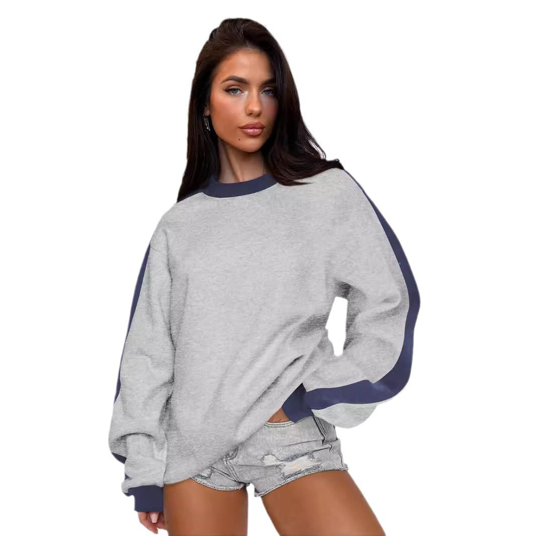Dame mode sweatshirts med kontrastærmer Stilla
