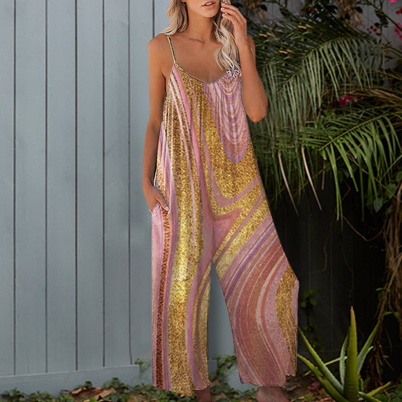 Dame Floral Print Maxi Jumpsuit Stilla