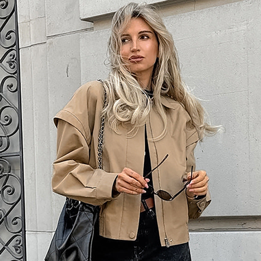 Dame afslappet oversized jakke med moderne snit og praktiske lommer Stilla