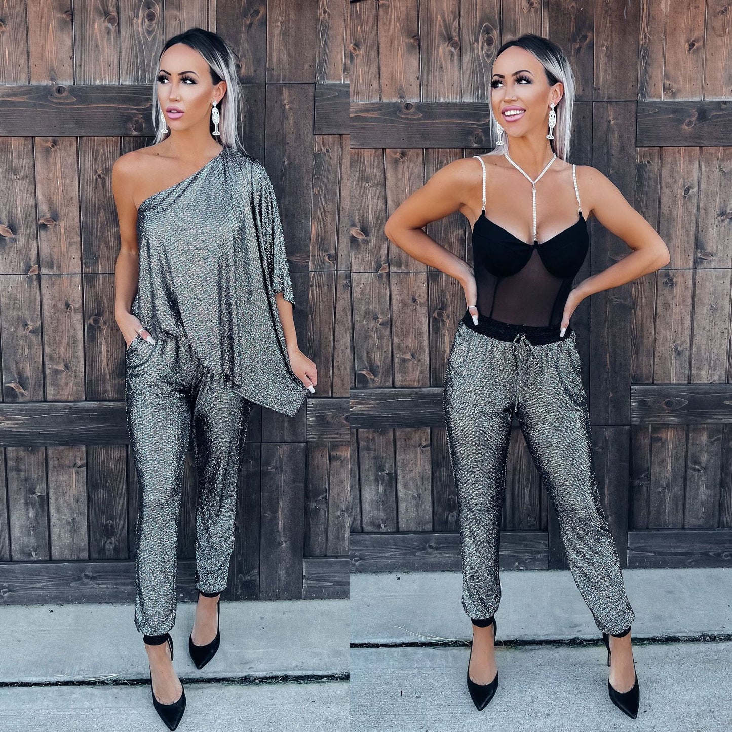 Dame Glitrende Én-delt Outfit Stiila
