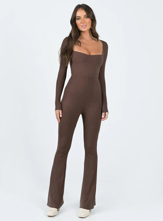 Dame figurnærende jumpsuit Stilla