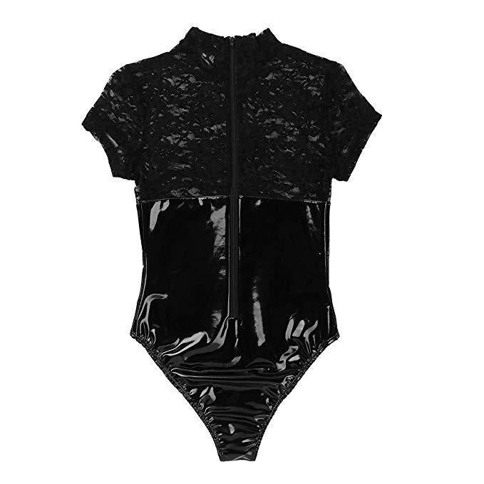 Dame Spids og Wet-Look Bodysuit Stilla