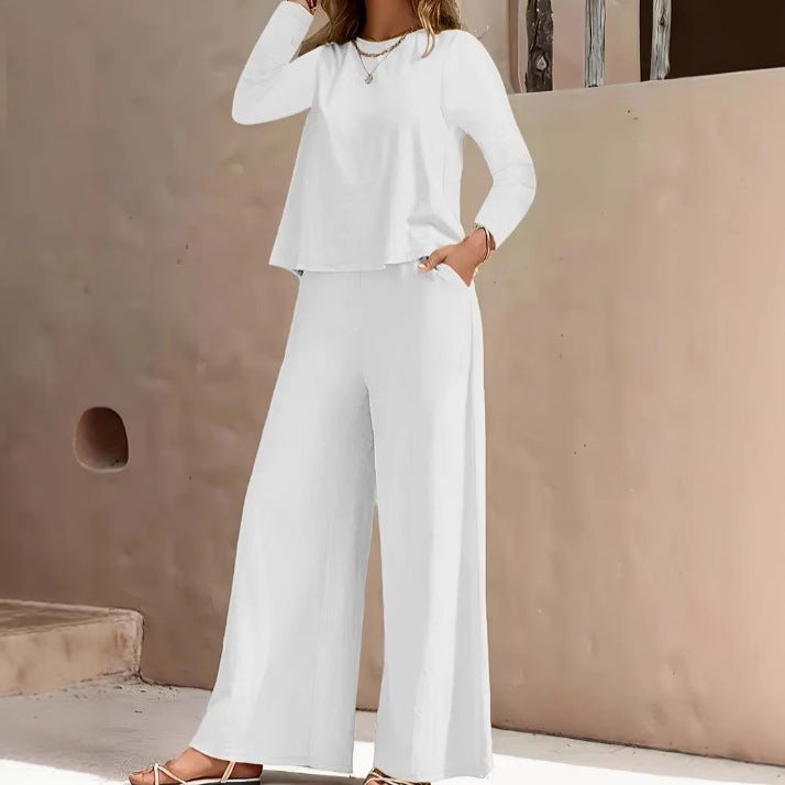 Dame afslappet oversize loungewear sæt med lange ærmer og bred pasform Stilla