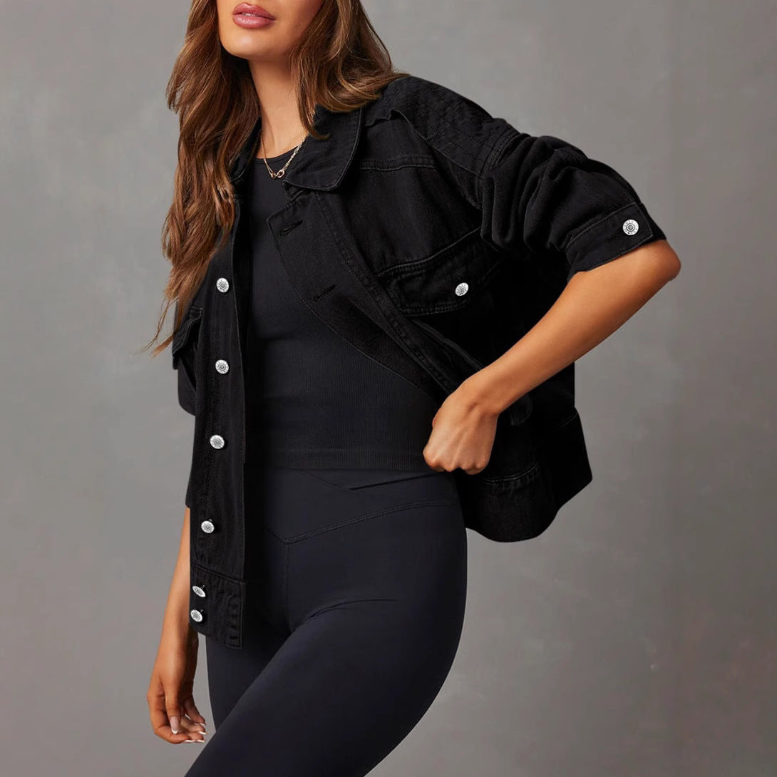 Dame afslappet oversized jakke med praktiske lommer og moderigtigt design Stilla