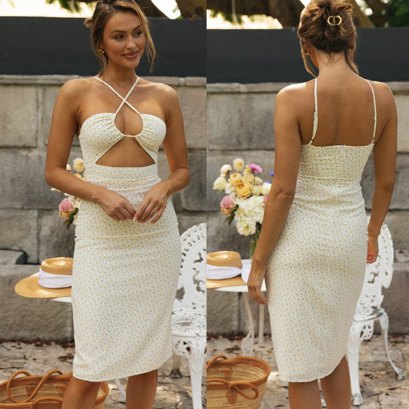 Dame Cut-Out Kjole med justerbare stropper Stilla