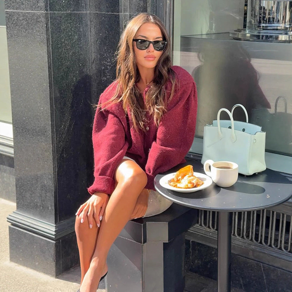 Dame cropped Chiffon-jakke med blomsterapplikationer Stilla