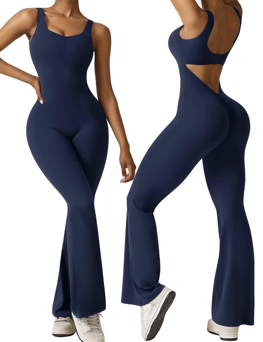 Dame Flydende Jumpsuit med Cut-Out-detaljer og bredt ben Stilla