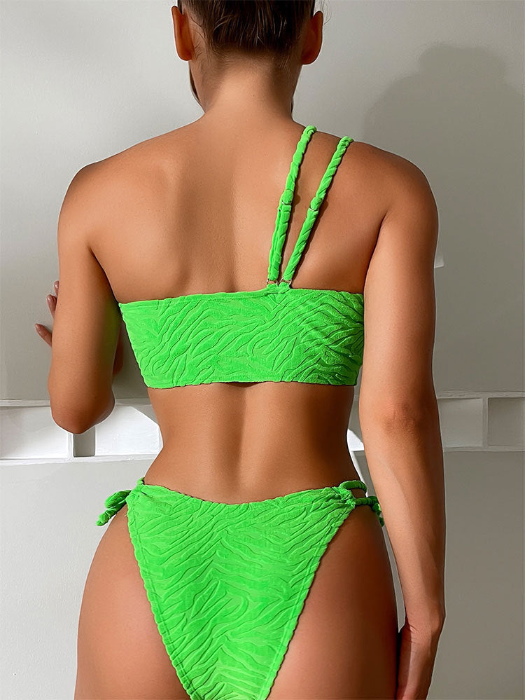 Dame Cut-Out Textureret Bikini Sæt Stilla