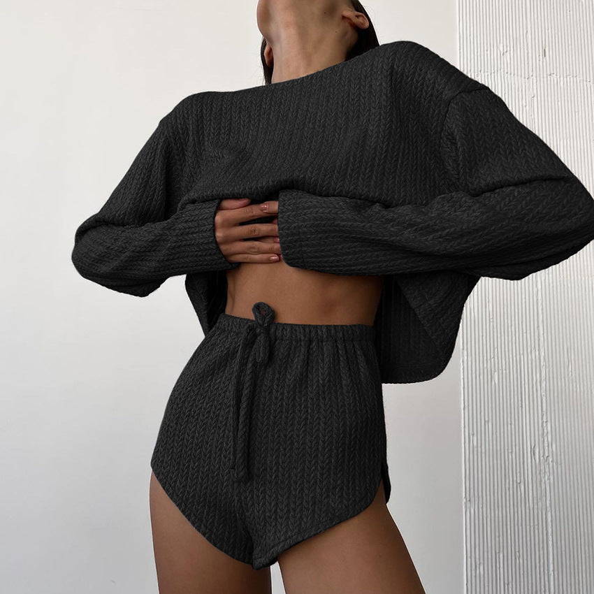 Dame afslappet cropped sæt Stilla