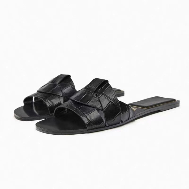 Dame slippers med glitrende remdesign og komfortabelt sæde Stilla
