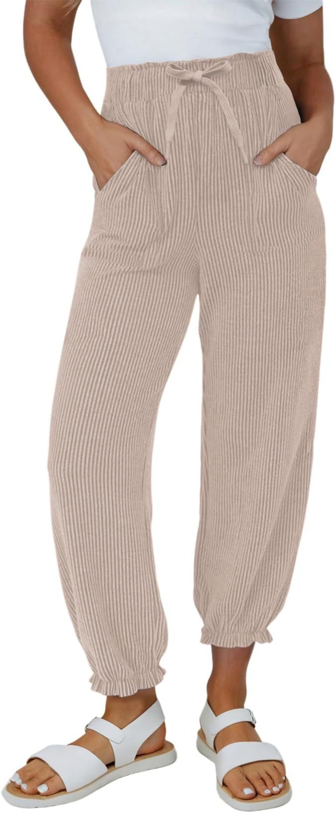 Dame afslappede jogbukser med elastisk talje og sidelommer Stilla