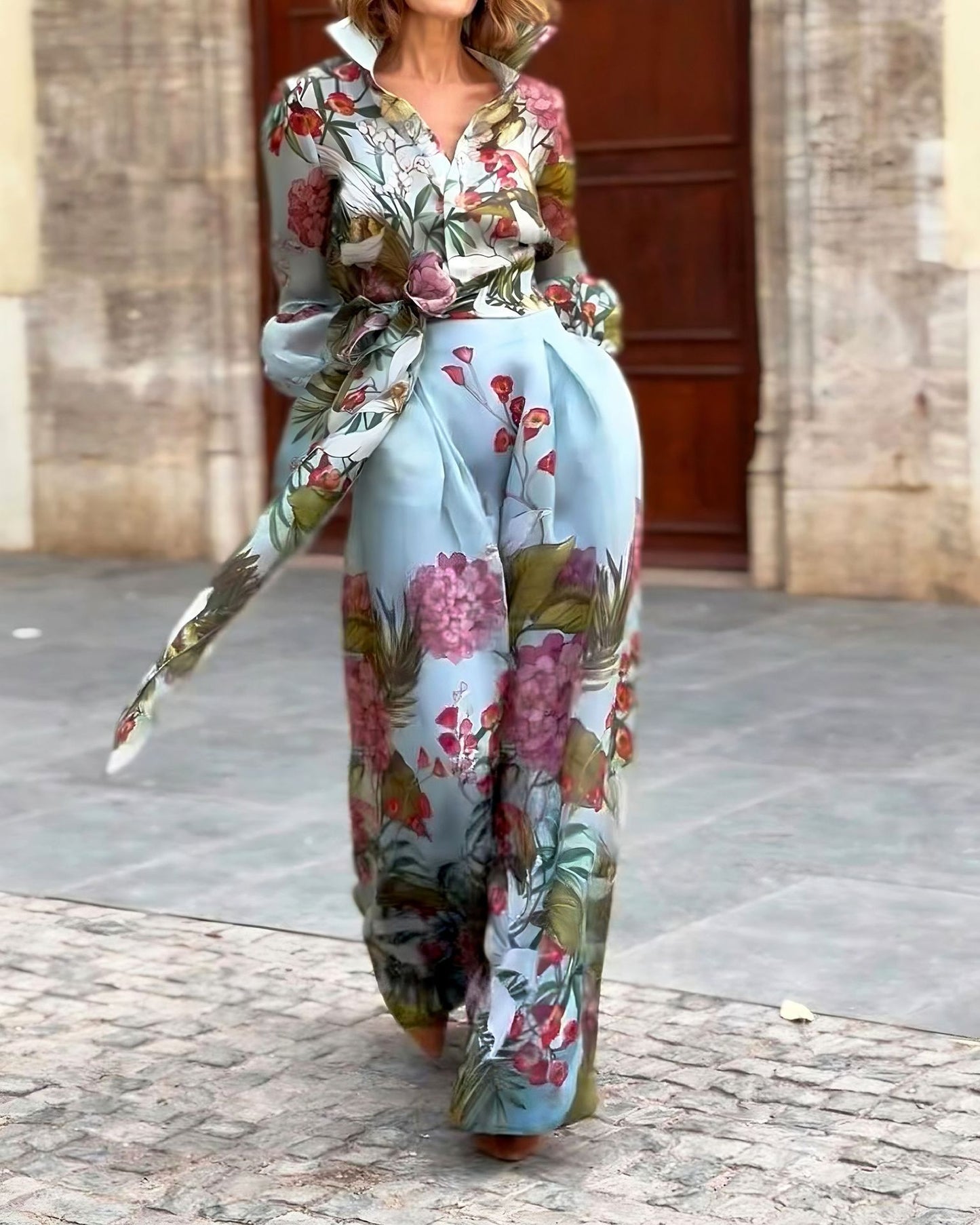 Dame jumpsuit med florale mønstre Stilla