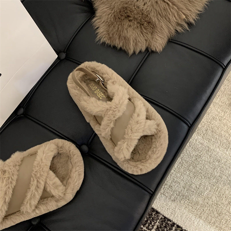 Femme Cozy Faux Fur Slide Hjemmesko Stilla
