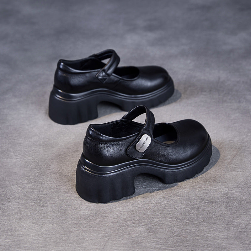 Dame Chunky Platform Mary Jane sko med stilfuldt bånd Stilla