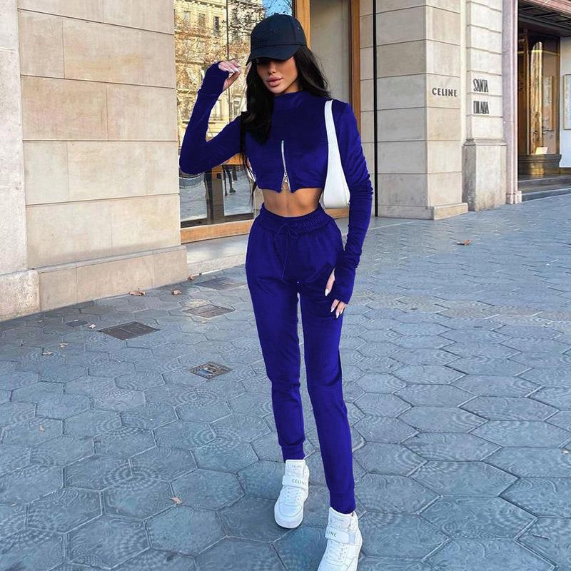 Dame Cropped Fleece Activewear Sæt Stilla