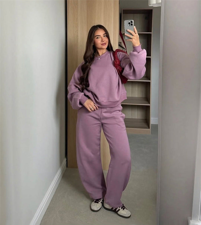 Dame afslappet oversized sweatshirt- og joggingbuksesæt Stilla