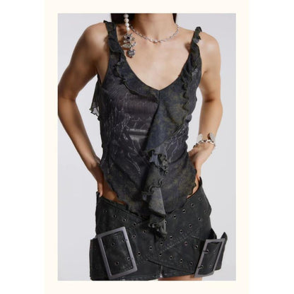 Dame Rynke asymmetrisk Bodysuit Stilla