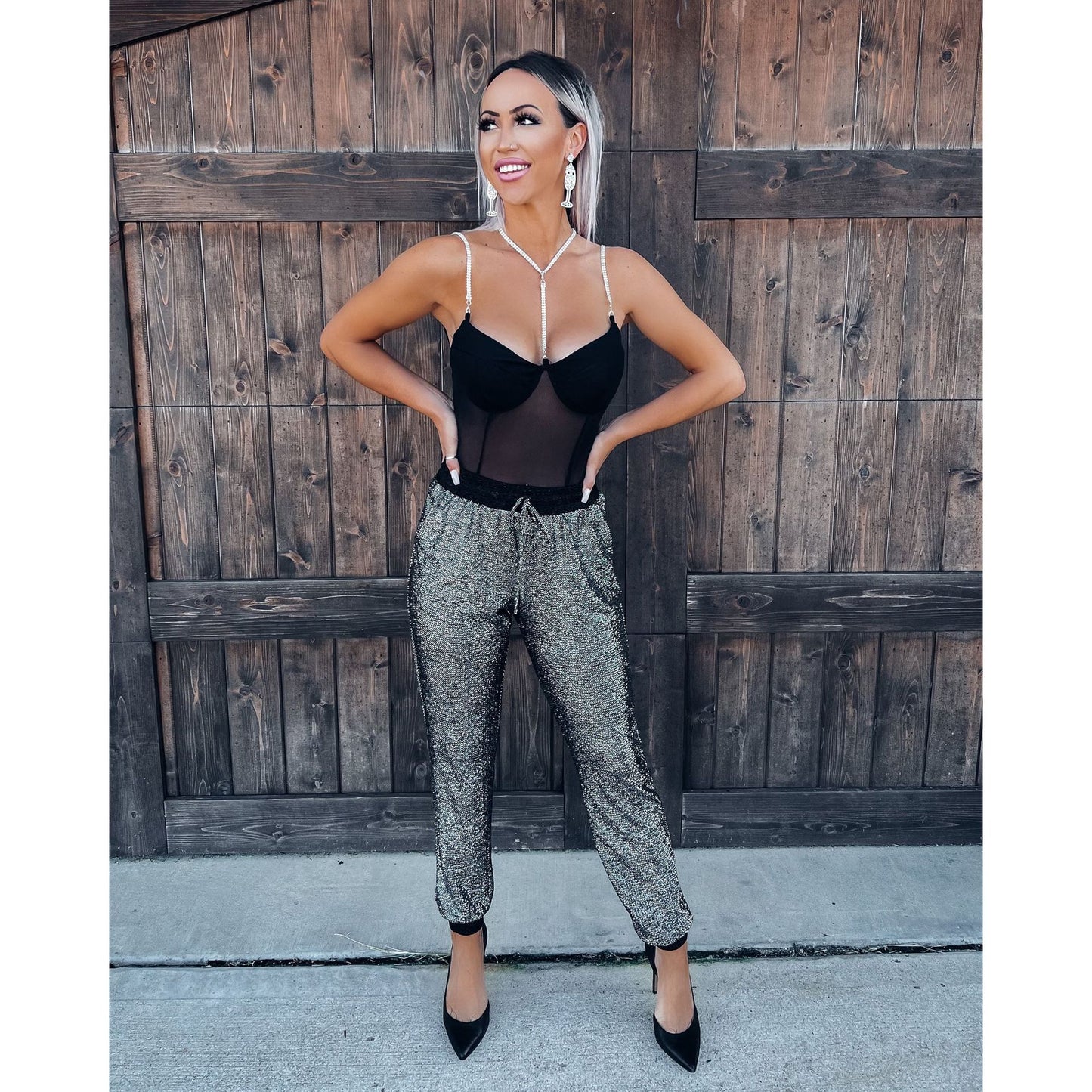 Dame Glitrende Én-delt Outfit Stiila