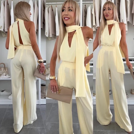 Dame elegant jumpsuit med kvalitetsstoffer Stilla