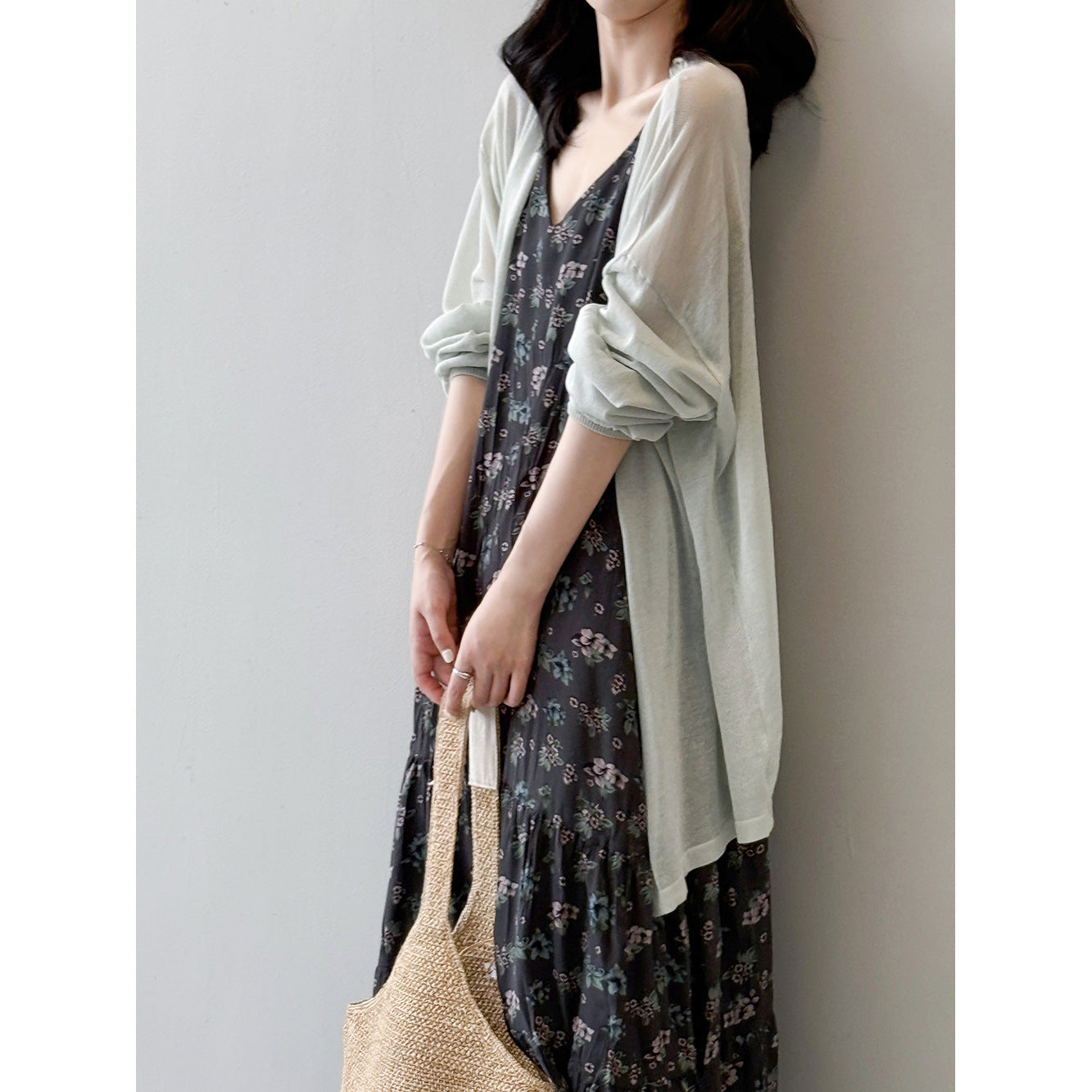 Dame afslappet longsleeve-shirt med oversized snit og raglanærmer Stilla