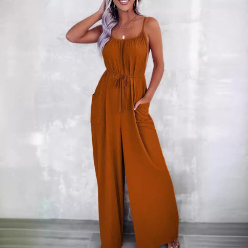 Lettere ærmeløs dame-jumpsuit med justerbar talje Stilla