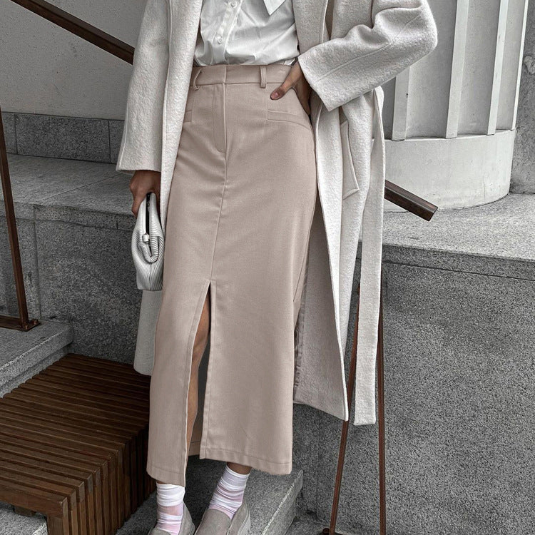 Dame Elegant Blyantskørt med raffineret split Stilla