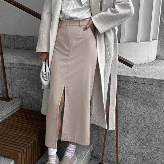 Dame Elegant Blyantskørt med raffineret split Stilla