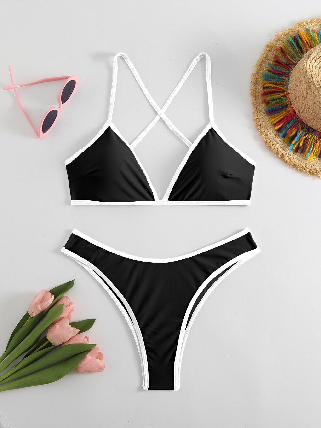 Dame Cross-Back Bikini-Sæt Stilla