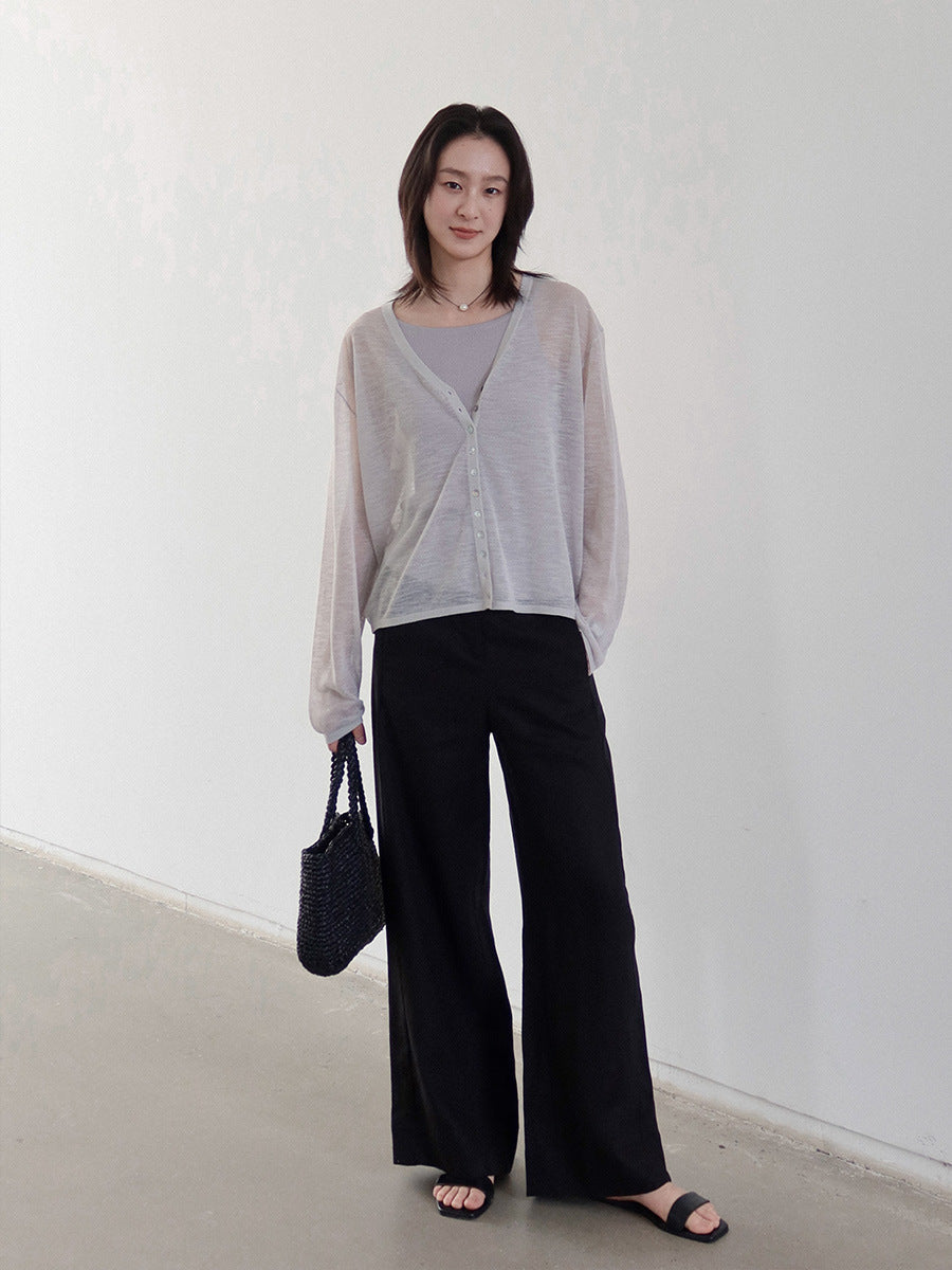 Dame afslappet cardigan med V-hals Stilla