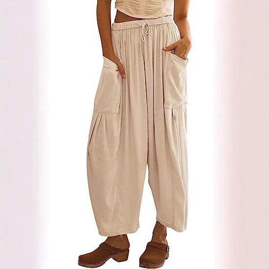 Dame afslappede chinos med høj talje og praktiske sidelommer Stilla