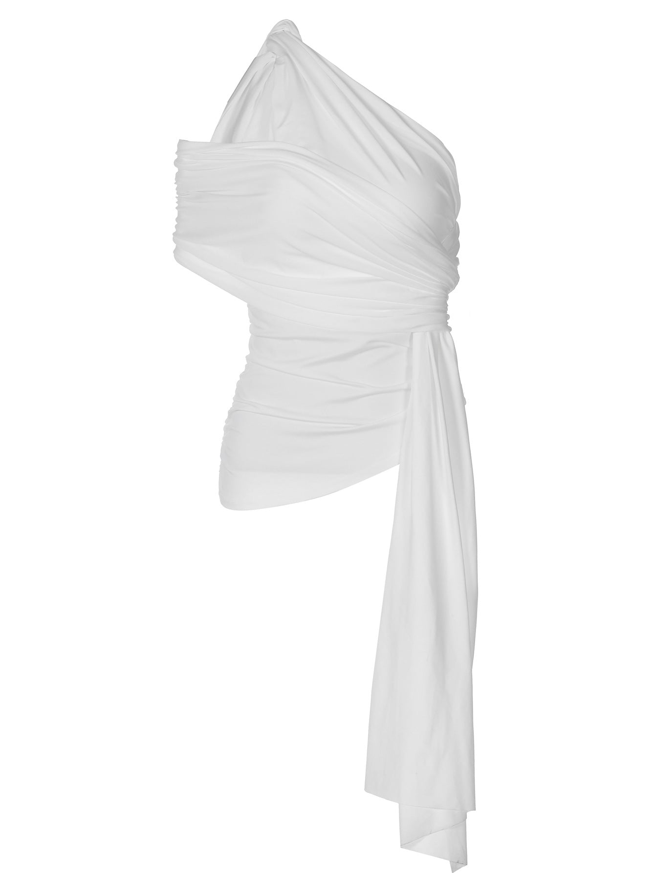 Dame Ein-skulder-top med raffineret indpakningsdesign og flydende stof Stilla