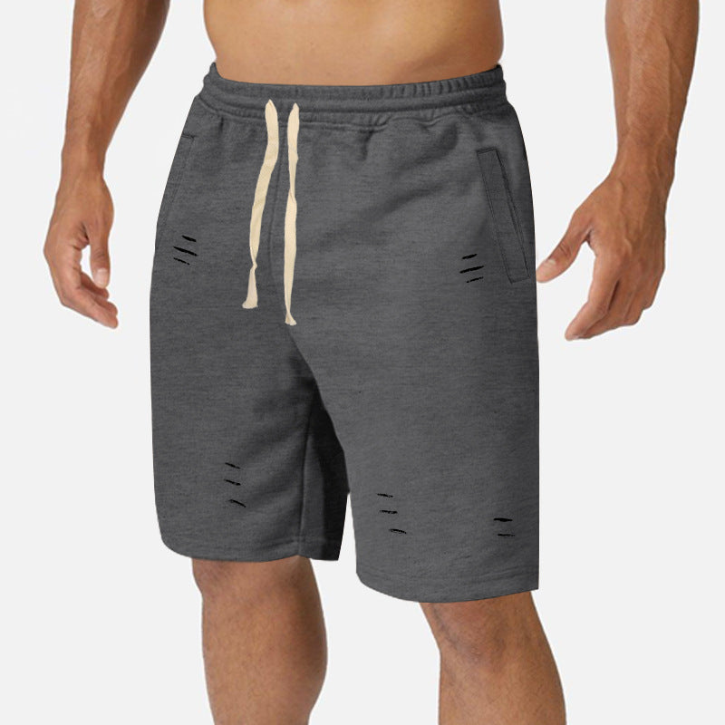 Herre bomulds-shorts med justerbar talje og stilfulde accenter Stilla