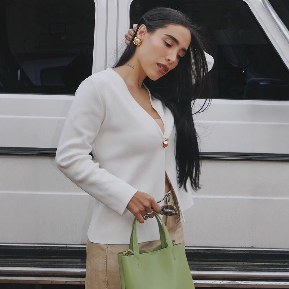 Dame elegant cardigan i højkvalitets viskose Stilla