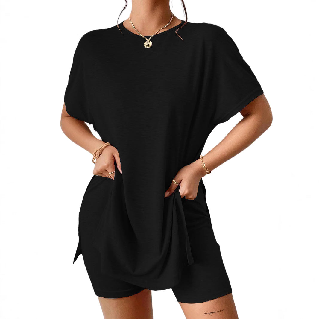 Dame afslappet oversized T-shirt med sidelommer og behagelig pasform Stilla