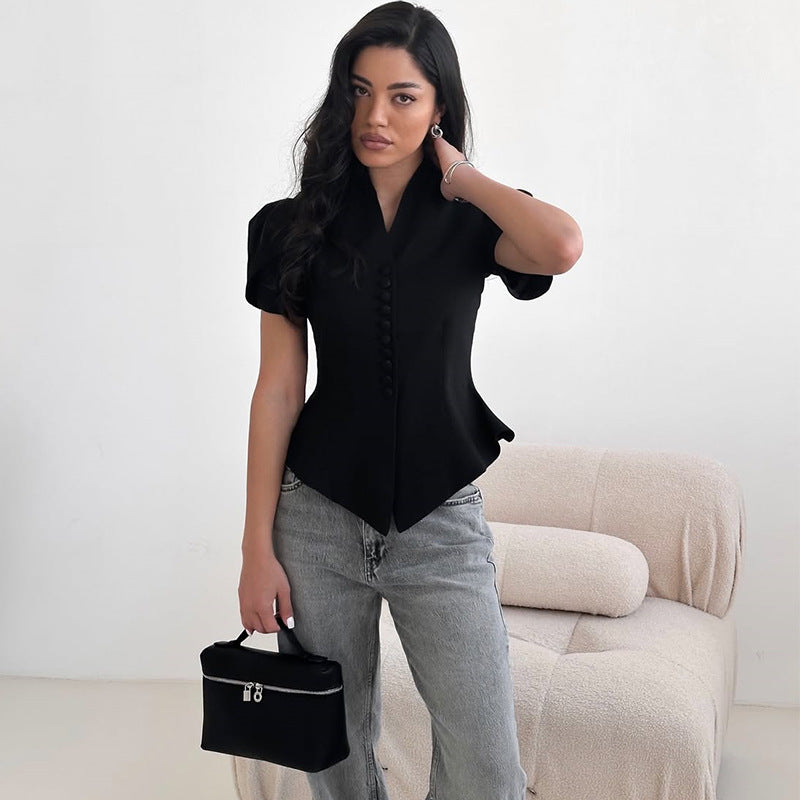 Dame elegant Blazer-vest Stilla