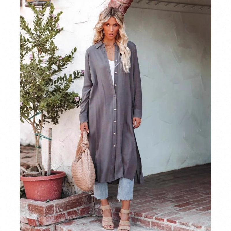 Femme Button-Up Skjorte Kjole Stilla
