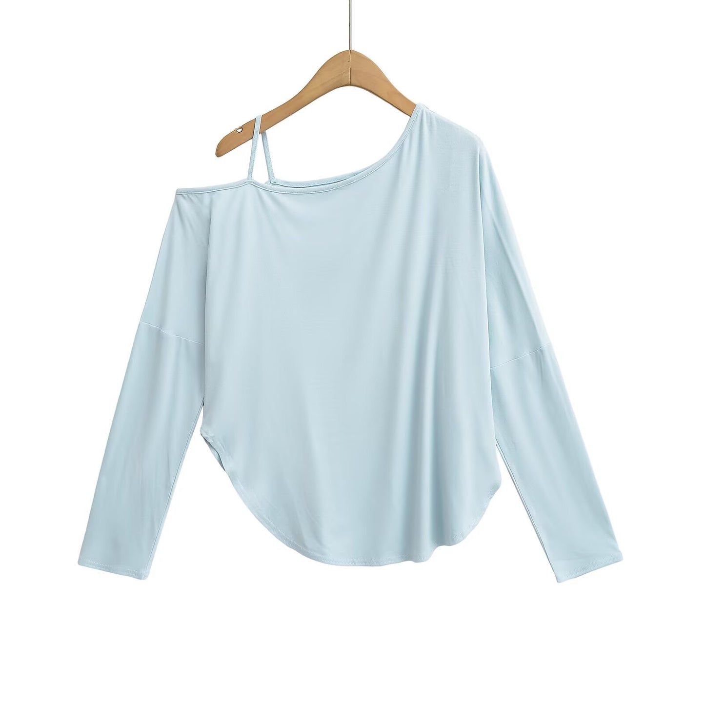 Dame afslappet Off-Shoulder langærmet skjorte med mode detaljer og raffineret snit Stilla