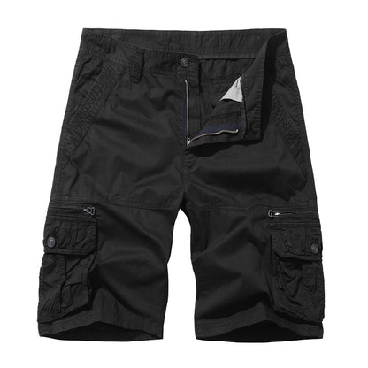 Herre Cargo-shorts med multifunktionelt lomme-design Stilla