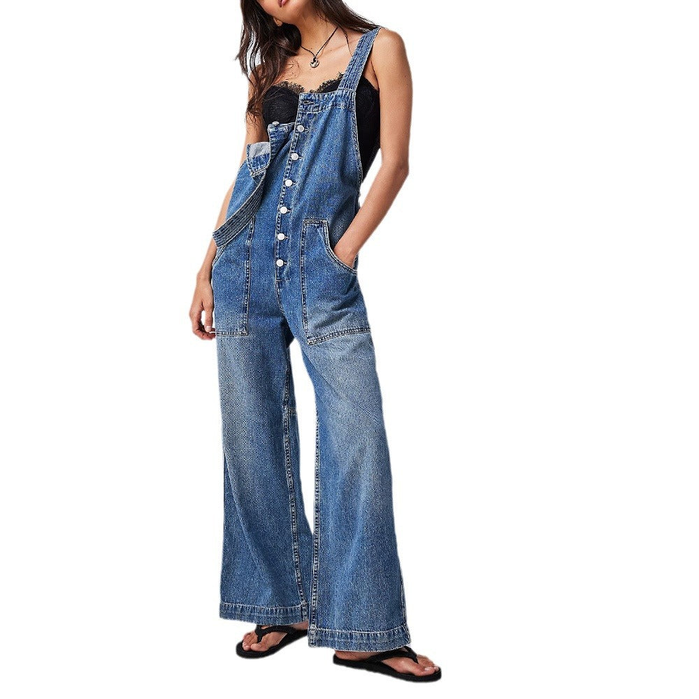 Dame afslappet Denim Overall Stilla