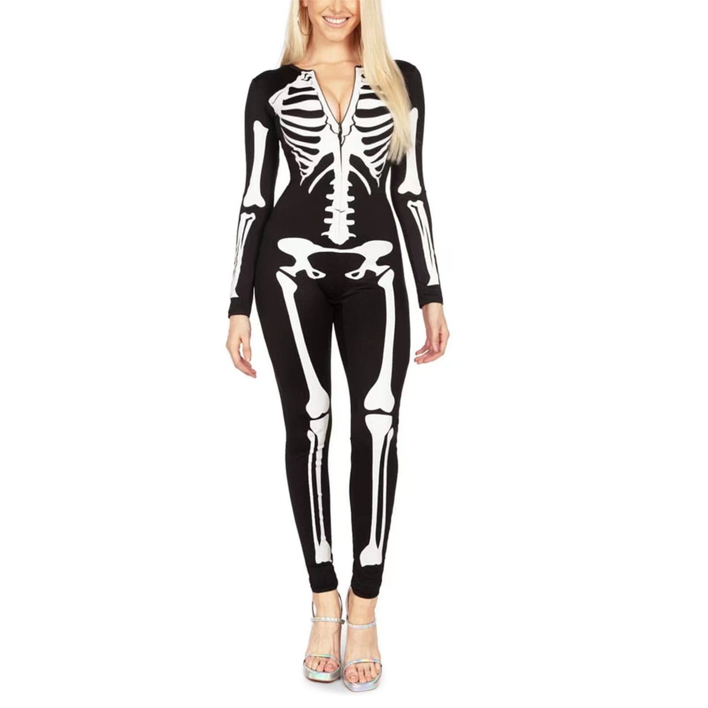 Femme Skeleton Print Bodysuit Stilla