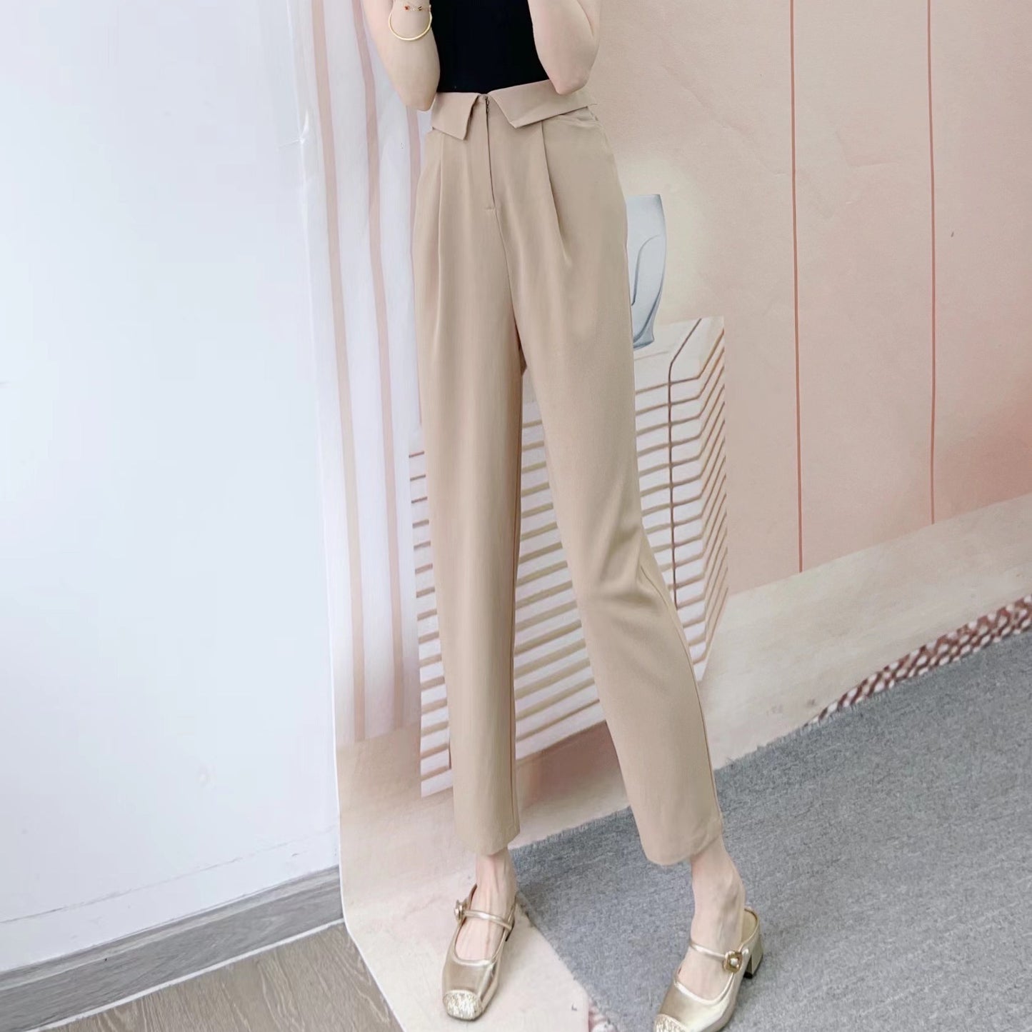 Dame elegant højvandsbukser med sidelommer Stilla