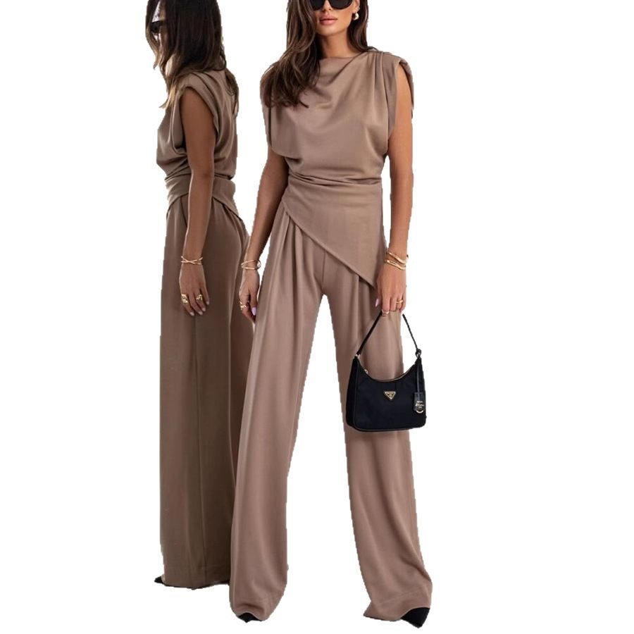 Dame elegant jumpsuit med raffineret snit og bredt ben Stilla