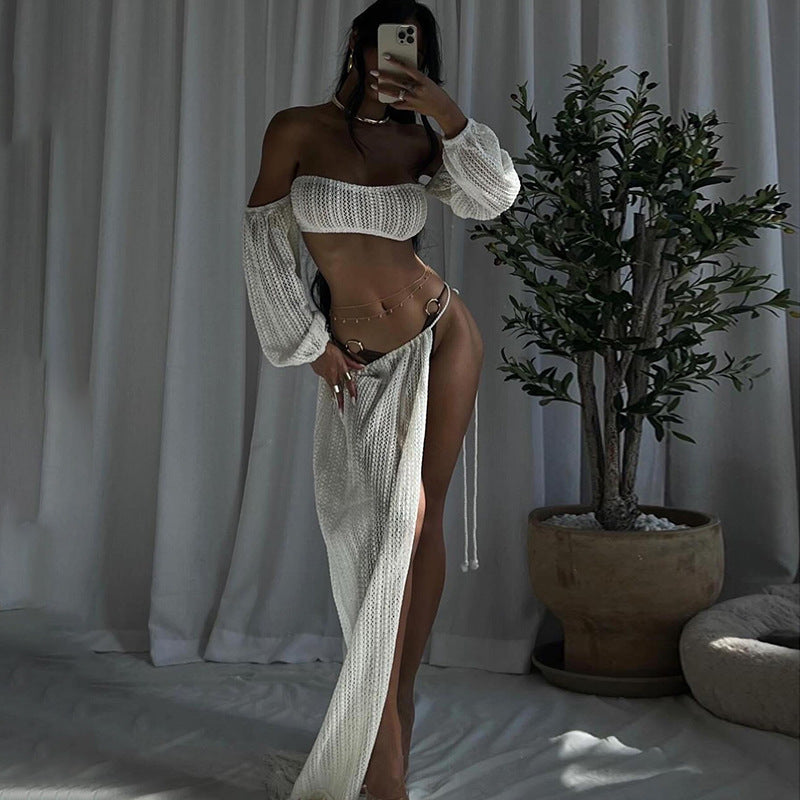 Dame Elegant Hæklet Strandensemble Stilla